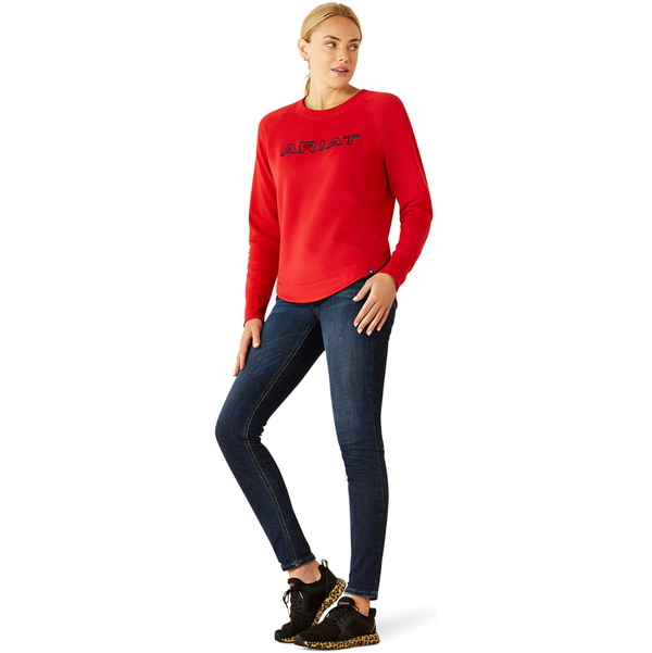 2025 Ariat Womens Benicia Team Sweatshirt 10058587 - Red